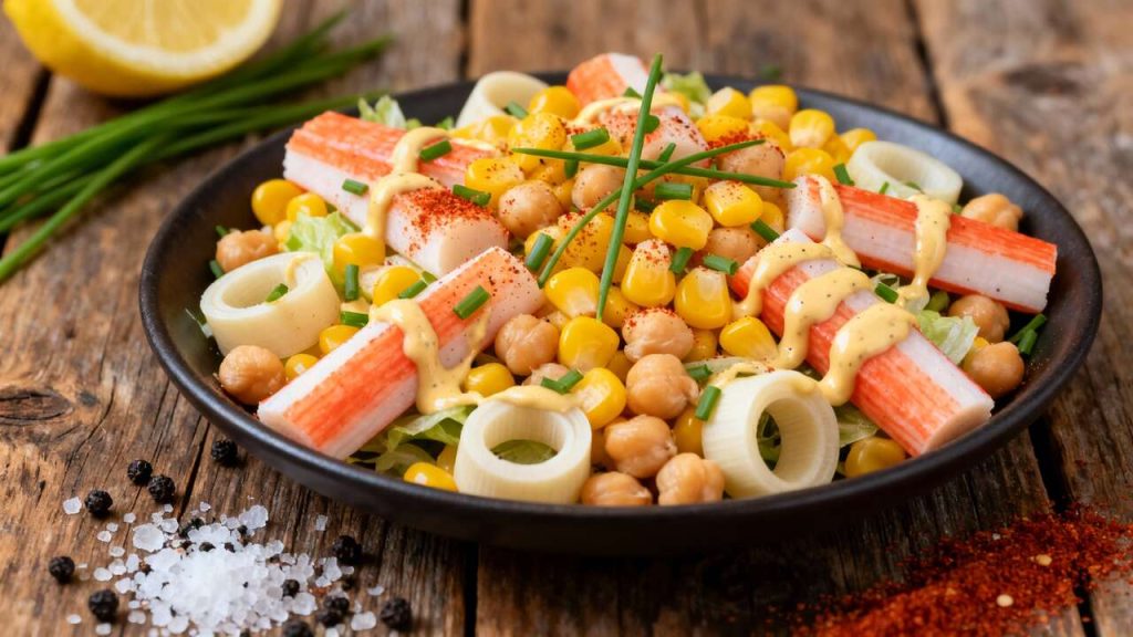 Salade de Crudités au Surimi : recette Économique et Savoureuse
