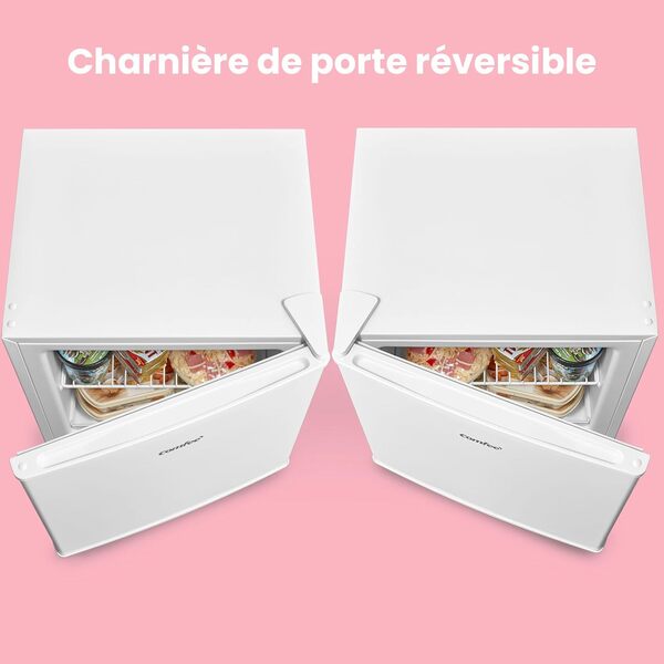 Comfee' RCD93WH2(E) Réfrigérateur à une porte, 93 L, Contrôle de la température, Pose libre sous le comptoir, Silencieux, Blanc [Classe énergétique E]