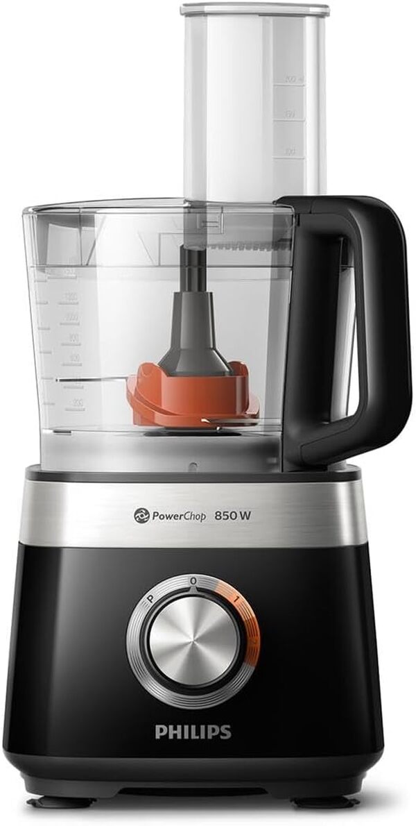 Philips Robot Multifonction Compact - 850W, 31 Fonctions, Bol de 2.1L, Ultra Puissant, Lame en Acier Inoxydable (HR7530/10)