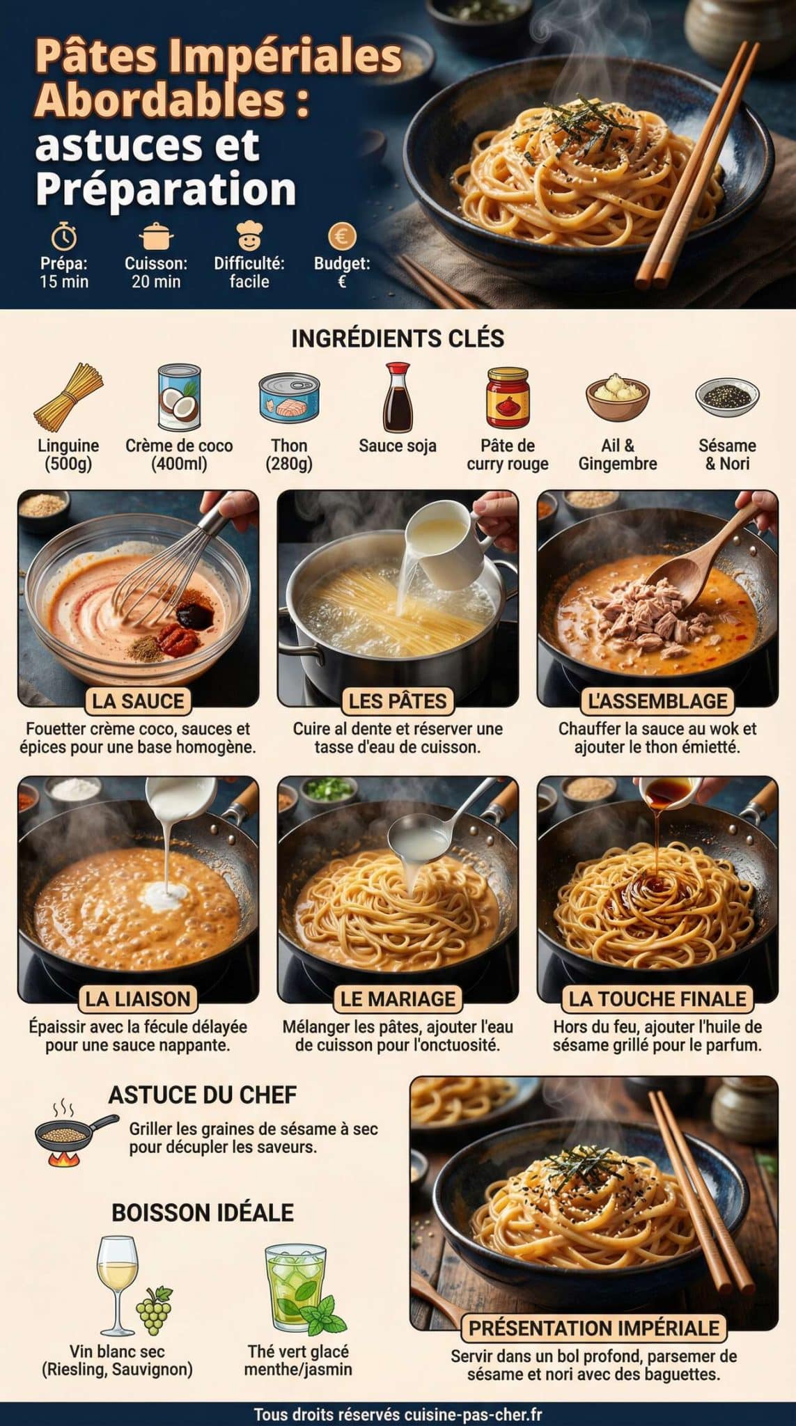 Fiche recette Recette de P&acirc;tes Imp&eacute;riales Abordables : astuces et Pr&eacute;paration
