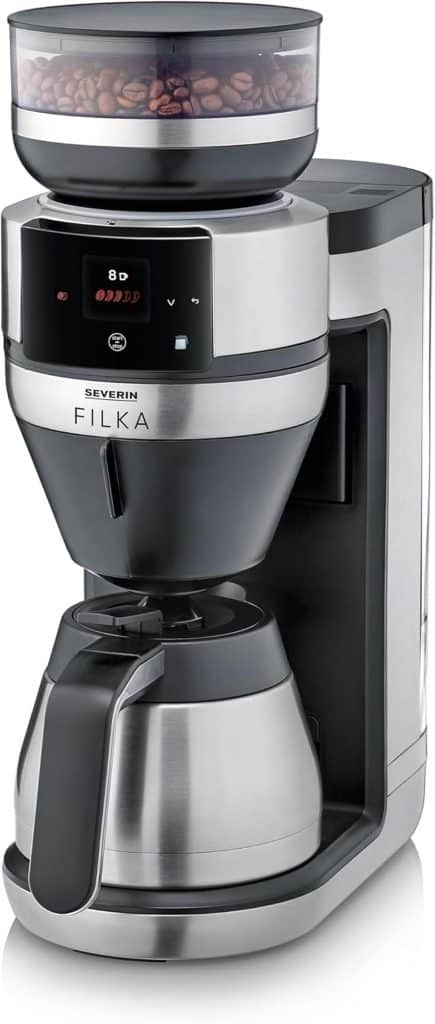 Test cafetière filtre Severin KA 9695 : broyeur et verseuse isotherme