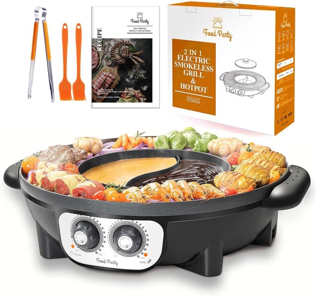 Test : food Party Hot Pot fondue et barbecue électrique 2200W