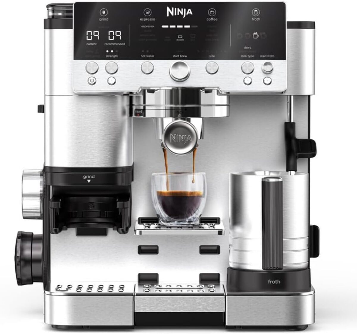Test : machine à café ninja Luxe Premier 3-en-1 avec broyeur et mousseur