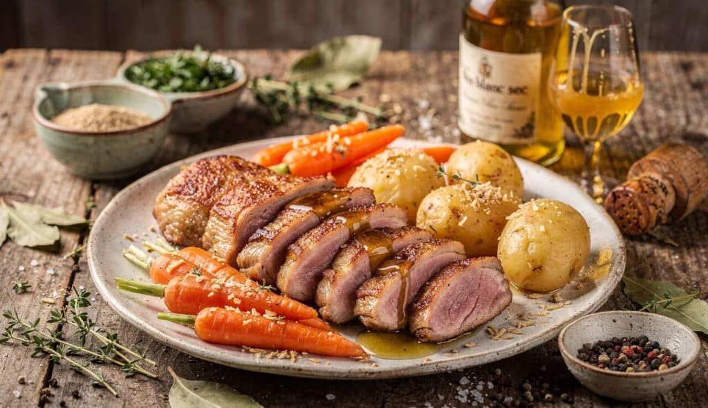 Aiguillettes de canard aux légumes d'hiver : recette économique