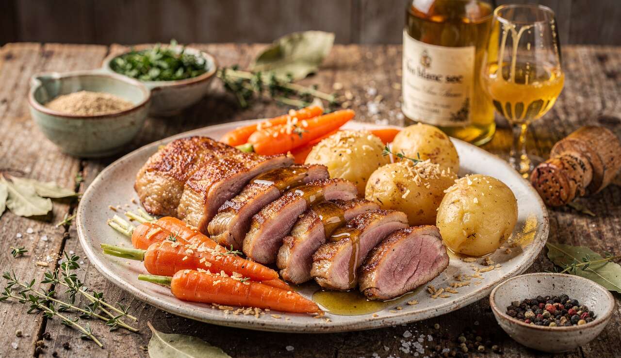 Aiguillettes de canard aux légumes d'hiver : recette économique