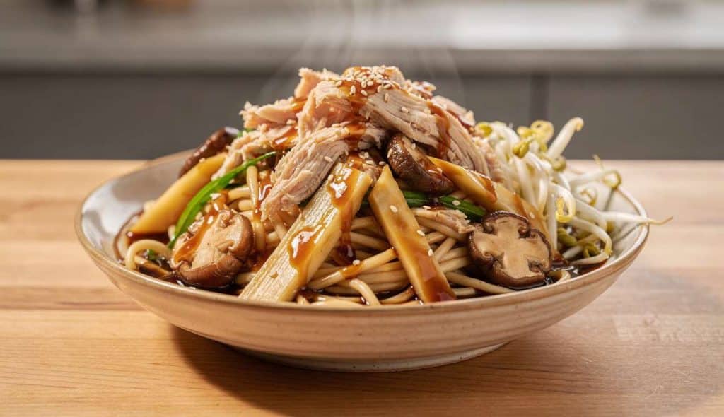 Nouilles chinoises au poulet : une recette savoureuse et économique