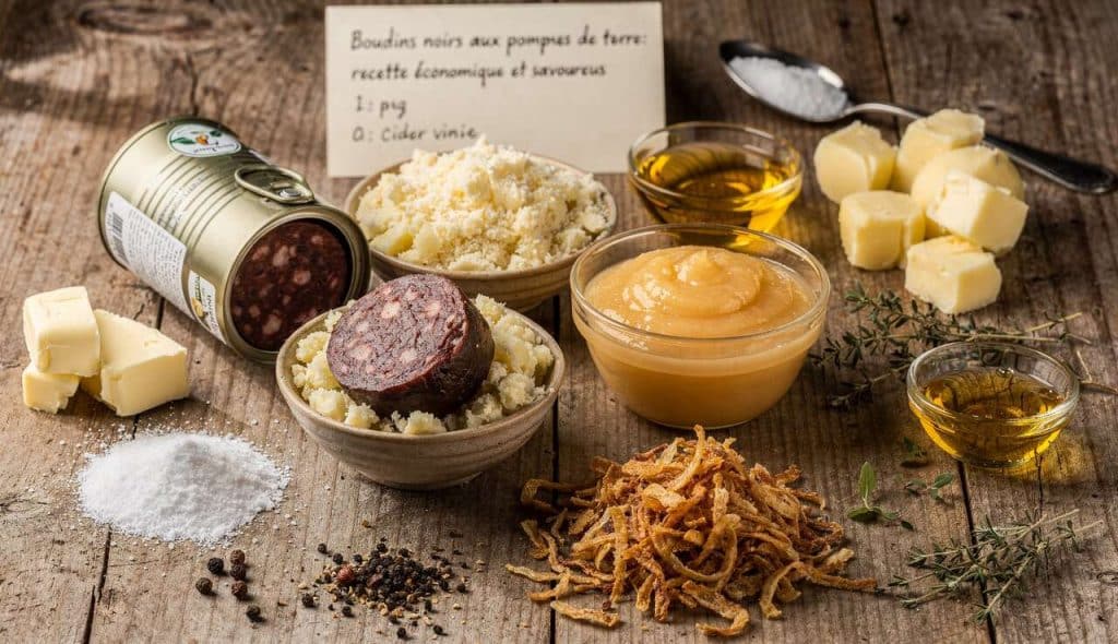 Boudins noirs aux pommes de terre : recette économique et savoureuse