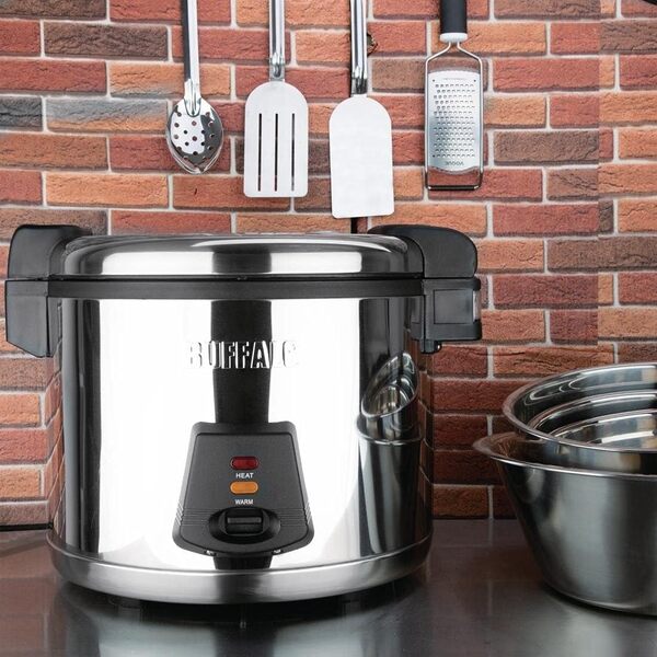 Buffalo J300 Cuiseur vapeur électrique pour riz 6 l 345 x 460 x 400 mm Argenté