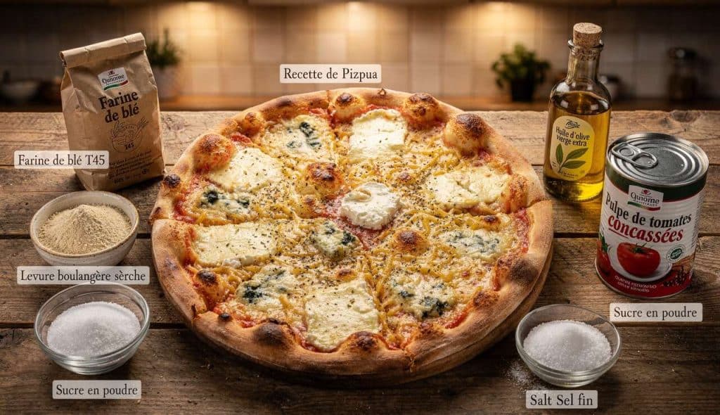 Recette de Pizza Quatre Fromages à Petit Prix