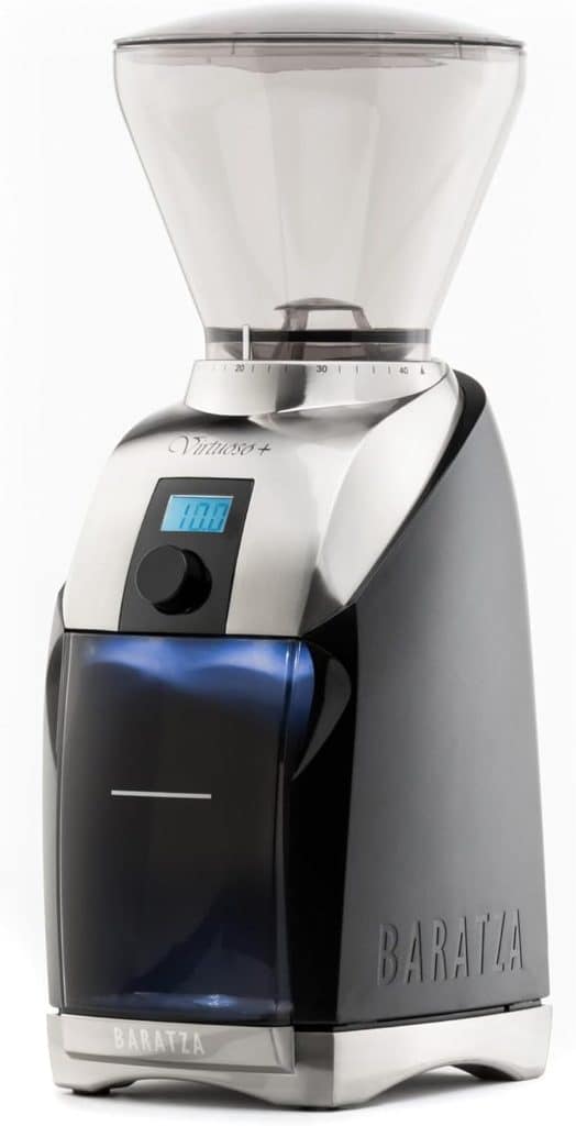 Test du moulin à café Baratza Virtuoso+ argent/noir