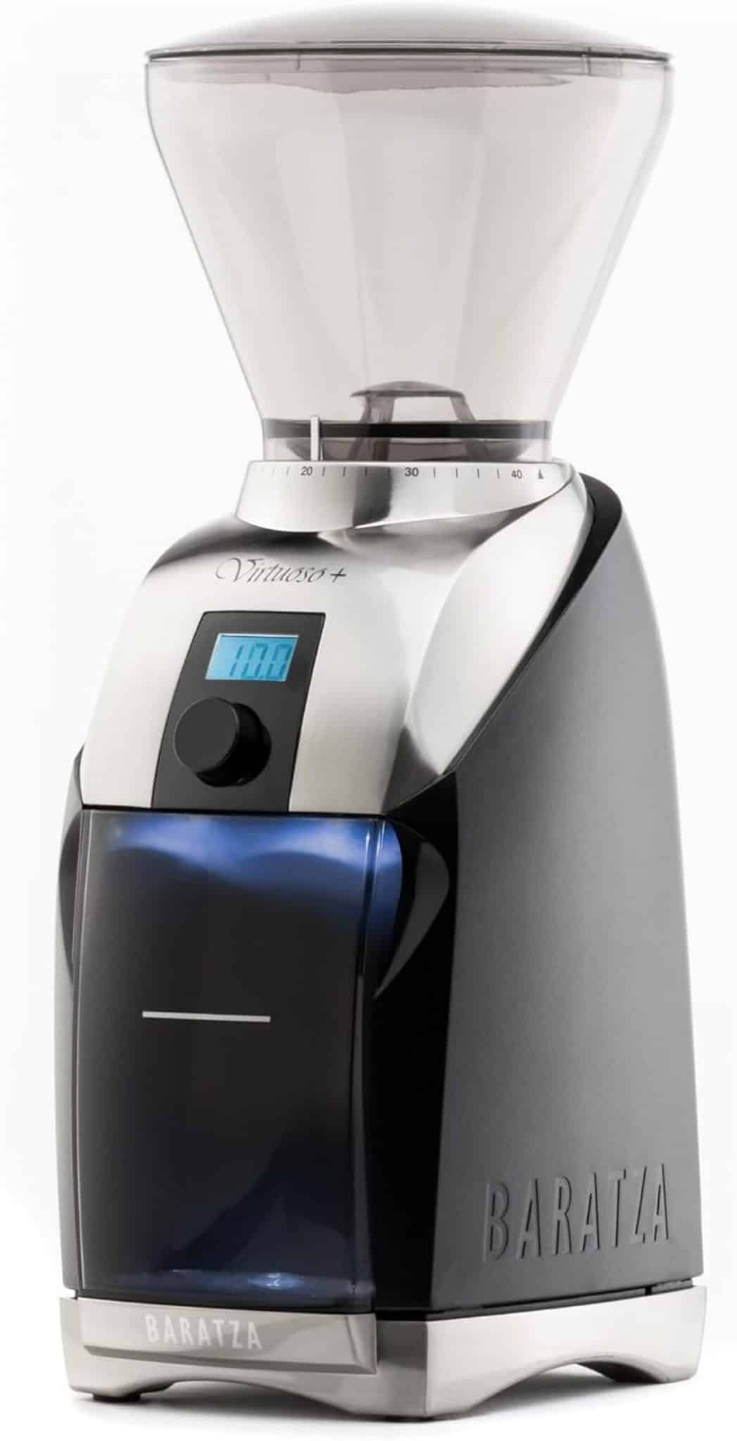Test du moulin à café Baratza Virtuoso+ argent/noir