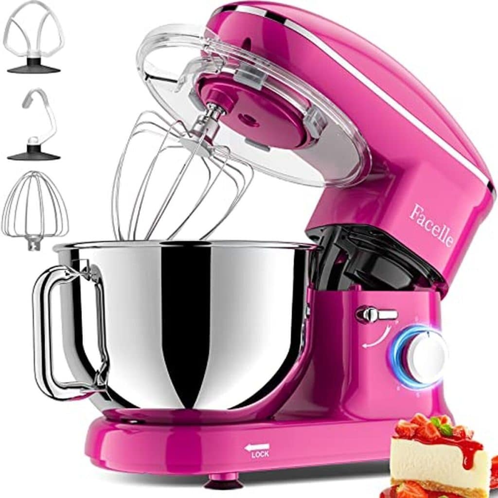 Test du robot pâtissier Facelle 1500W pourpre