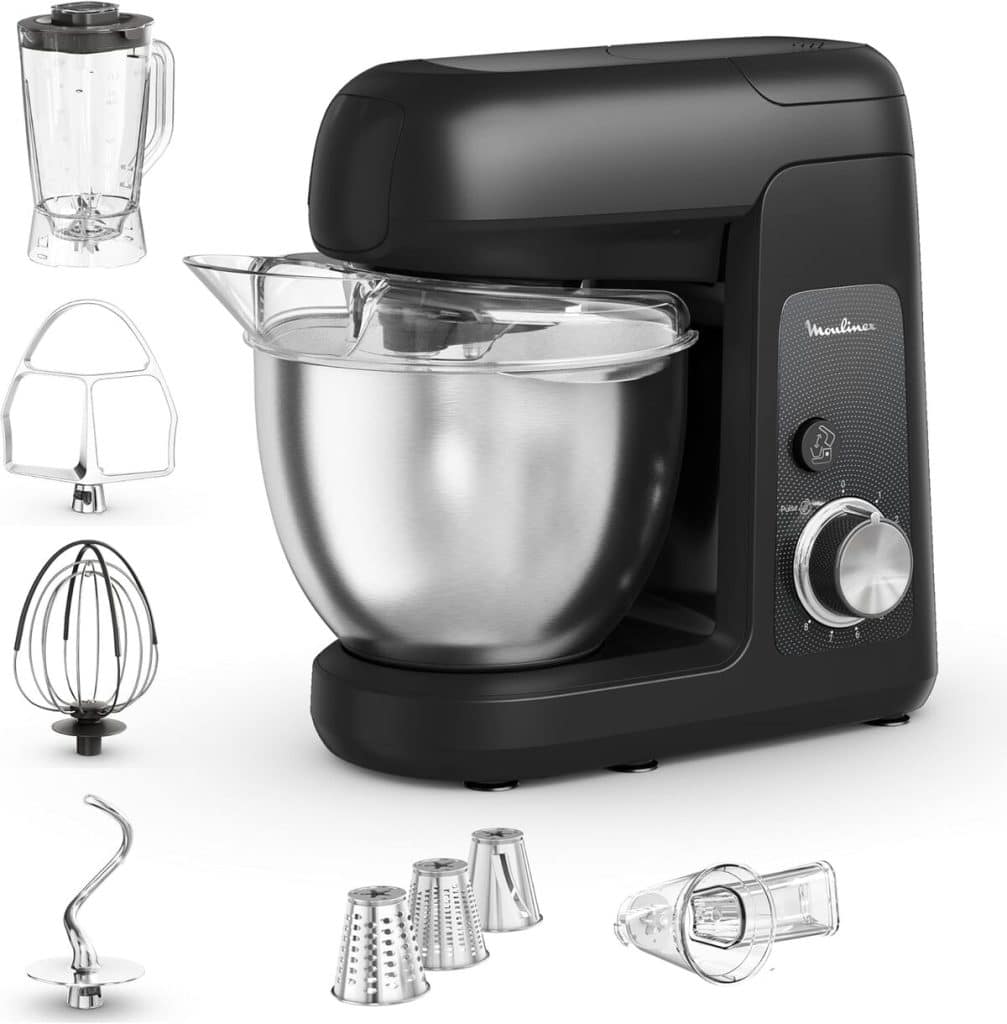 Test du robot pâtissier Moulinex Bake Partner QA522810 : puissance 1100 W et polyvalence