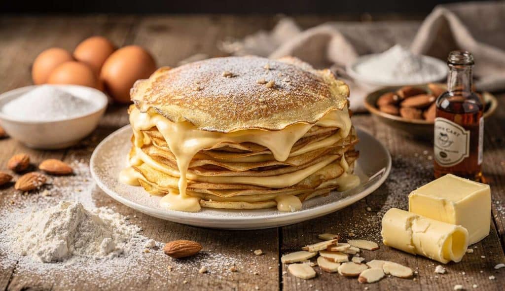 Crêpes à la frangipane : recette économique et savoureuse