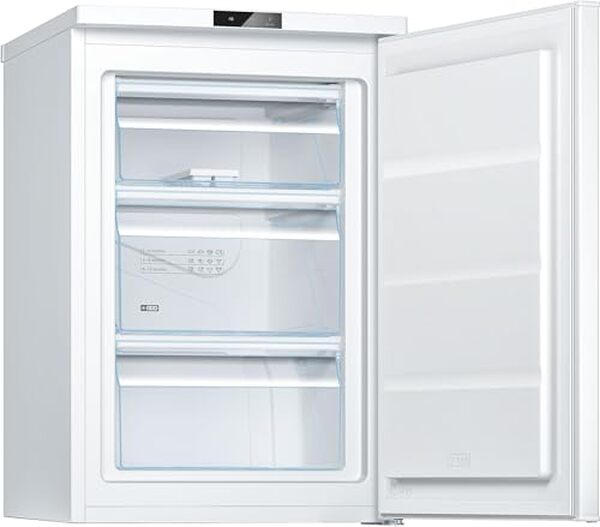 Découvrez le congélateur Bosch GTV15NWEB : une solution compacte et pratique pour optimiser votre espace de stockage alimentaire avec efficacité.