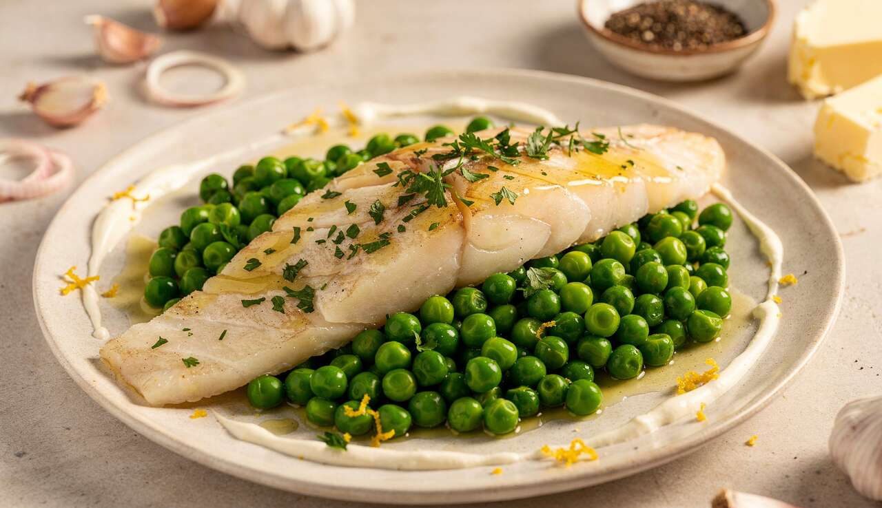 Filets de merlan aux petits pois : recette économique et savoureuse