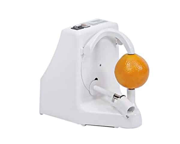 Découvrez un éplucheur électrique performant et pratique pour économiser du temps. Capable de préparer 3 fruits ou légumes par minute, en blanc, parfait pour toutes vos recettes.