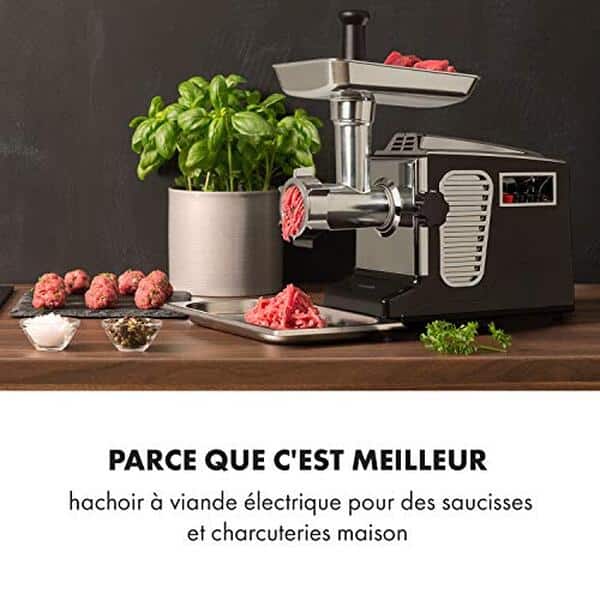 Découvrez le test complet du hachoir à viande Klarstein Kraftprotz, un modèle de 700W performant. Idéal pour préparer viandes et charcuteries maison avec facilité et rapidité. Profitez de ses avantages dès maintenant  !