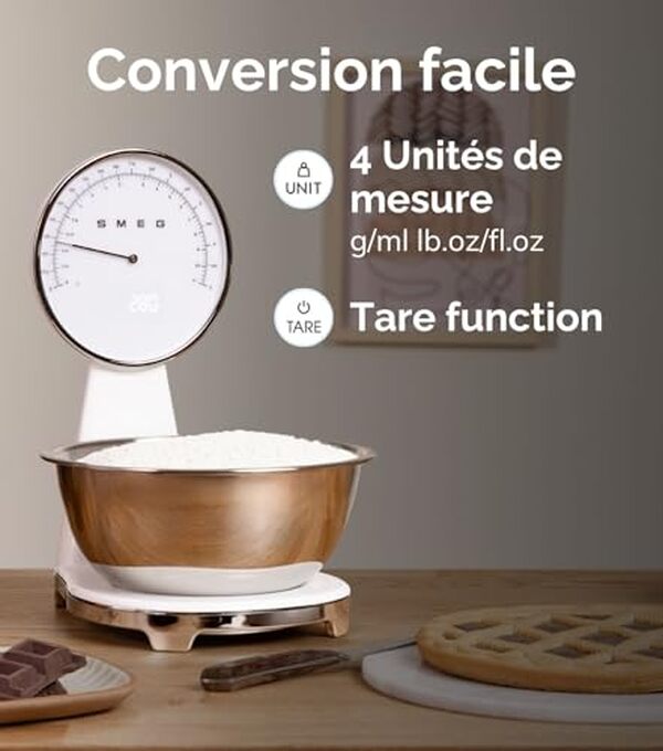 Explorez notre test complet de la balance Smeg KSF01PBWW : précision, capacité de 5 kg et élégance au rendez-vous pour votre cuisine