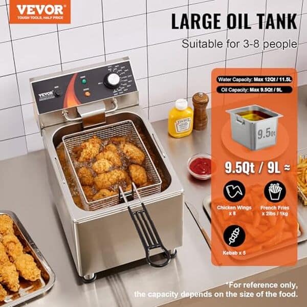 Découvrez notre analyse complète de la friteuse vEVOR commerciale 3100 W en acier inox 9 L, une alliée idéale pour les professionnels de la restauration avec sa performance et sa robustesse reconnues.
