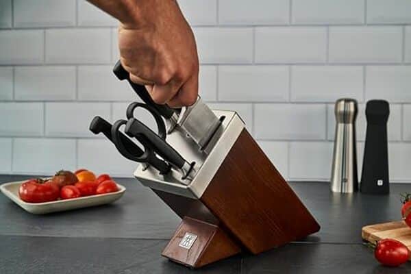 Découvrez notre test complet du bloc de couteaux SharpBlock de Zwilling : analyse de son efficacité et de son élégance pour votre cuisine, tous nos conseils d'achat