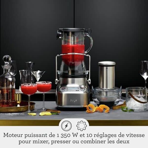 Découvrez notre analyse complète du Bluicer Pro 3X de Sage, un mixeur et presse-agrumes en inox idéal pour révolutionner vos préparations culinaires. Validé par les experts  !