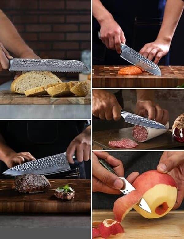 Découvrez notre avis sur l'ensemble Sanmuzuo Yao : des couteaux de chef en acier Damas VG10 alliant performance et élégance pour cuisine professionnelle et amateur