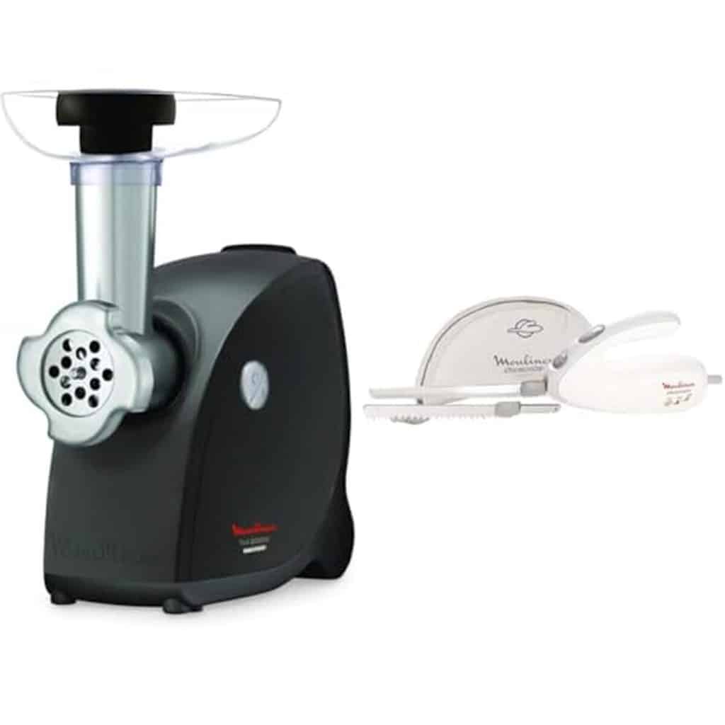 Test : hachoir à viande Moulinex HV4 Successor et couteau électrique Secanto blanc