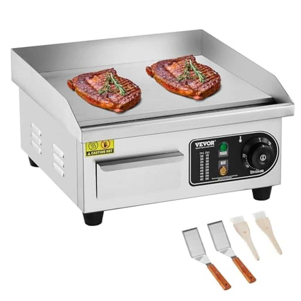 Test VEVOR plancha électrique 2026 W : performance culinaire optimale