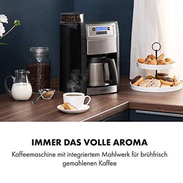 Découvrez notre test exclusif de la cafetière broyeur klarstein Aromatica II avec thermos argenté : un mélange parfait de design élégant et de fonctionnalités modernes pour un café toujours délicieux