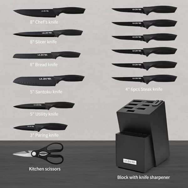 Découvrez notre test détaillé du set de couteaux 15 pièces avec bloc noir : qualité, performance et design pour votre cuisine. 