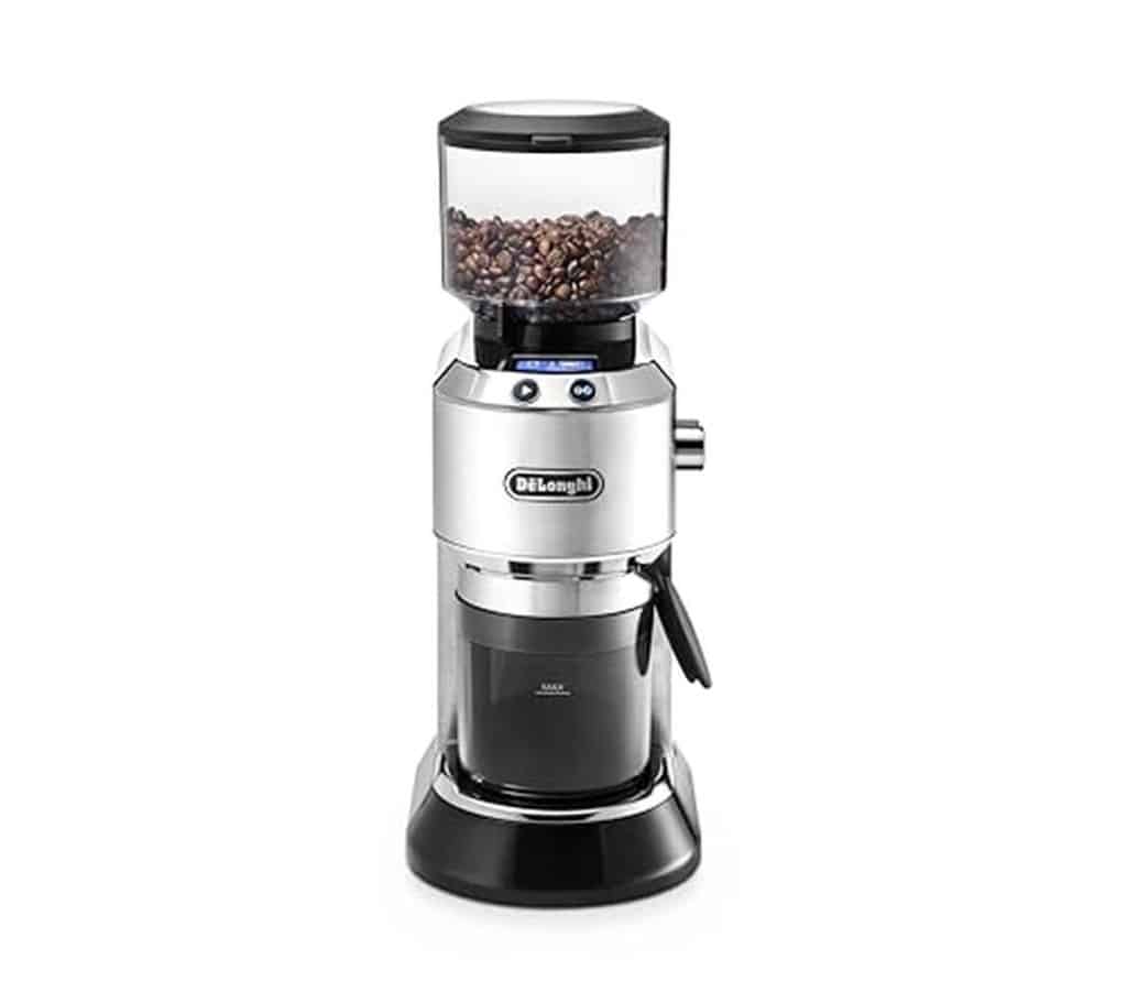 Test du moulin à café électrique DeLonghi Dedica KG 521.M : écran LCD et réglage ajustable