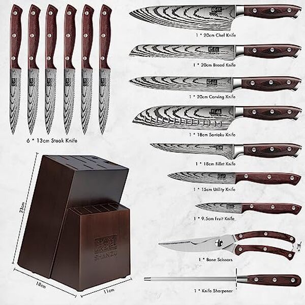 Découvrez notre test détaillé de l'ensemble de couteaux SHAN ZU 16 pcs ultra-tranchant : qualité, durabilité et performances en cuisine. 