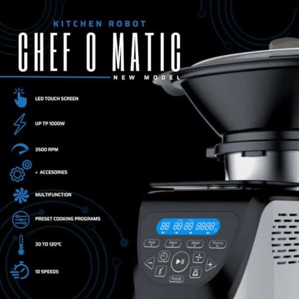 Découvrez notre test détaillé du robot multifonction Chef O Matic 1000 W avec écran tactile LED. Performances, fonctionnalités et avis utilisateurs. 