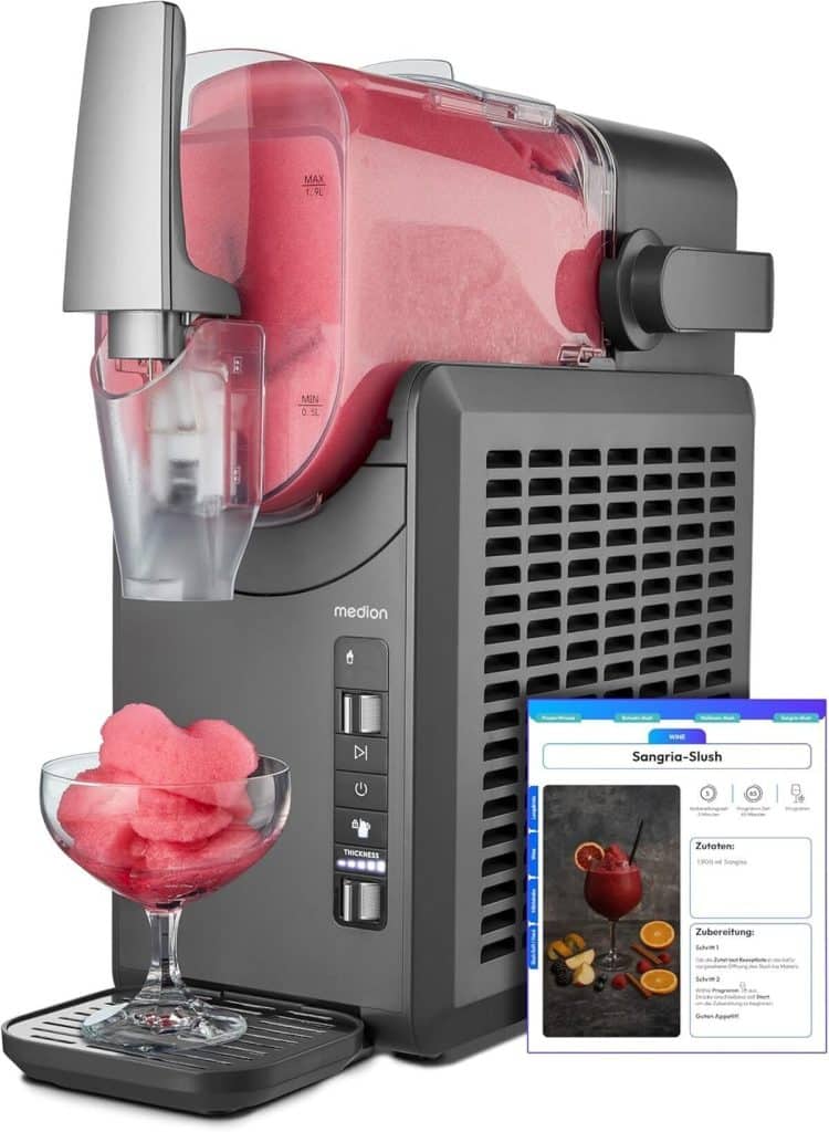 Test de la machine à granité Medion MD12090 : boissons glacées en un temps record