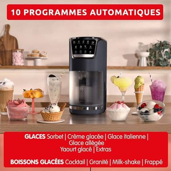 Découvrez notre test complet de la machine à glaces Moulinex Dolci MJ6038F0 : performances, fonctionnalités et avis détaillé pour bien choisir votre sorbetière. 
