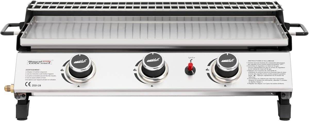 Test Royal Gourmet plancha gaz 3 brûleurs : puissance et polyvalence
