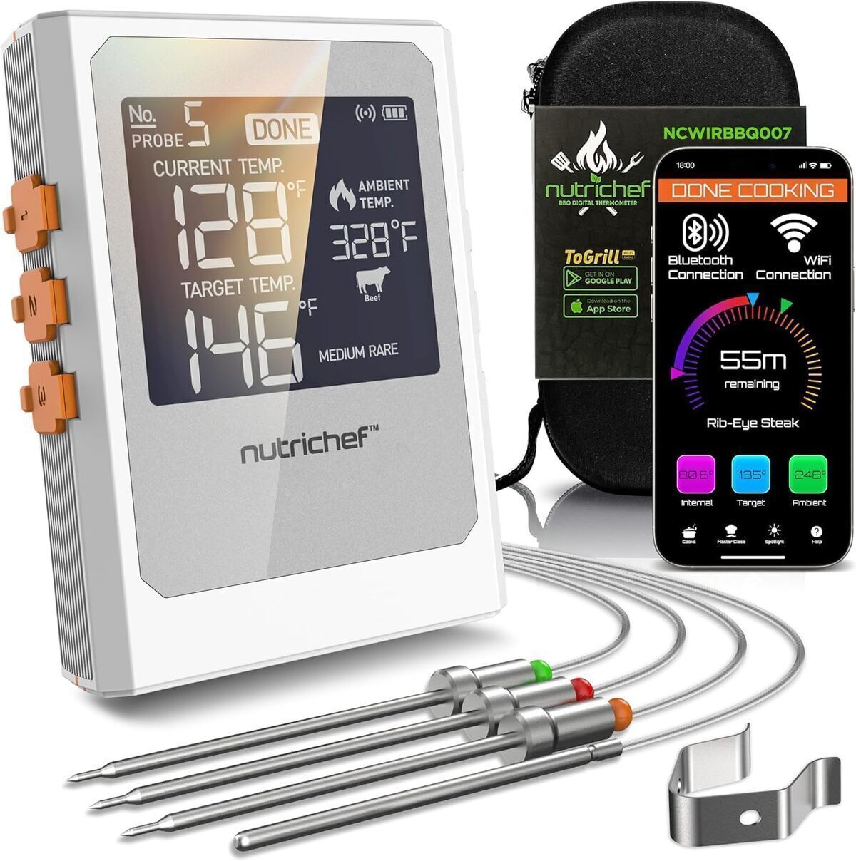 Test : thermomètre à viande Nutrichef sans fil avec sondes WiFi