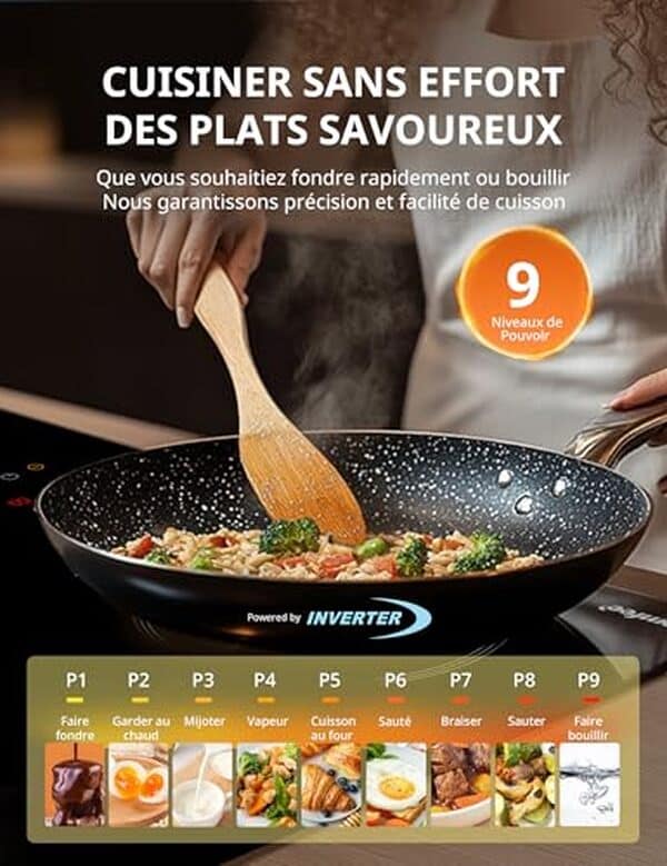 Découvrez notre test complet de la table de cuisson induction Comfee' CIH741F238K0 7200W : performances, fonctionnalités et avis utilisateur pour bien choisir. 