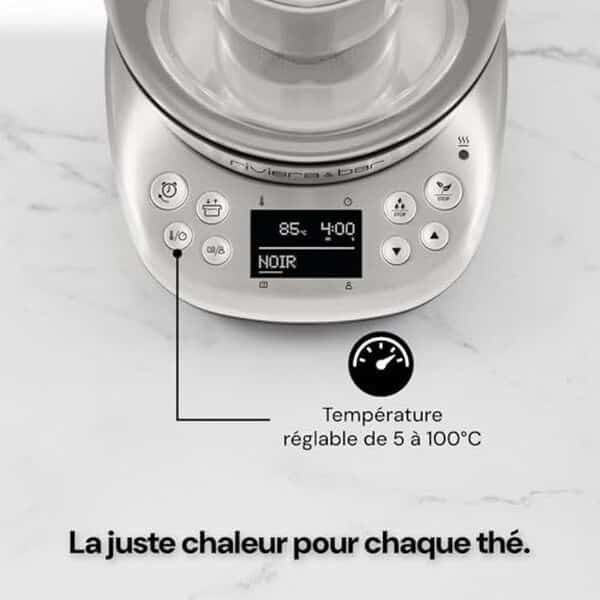 Découvrez notre test détaillé de la théière Riviera&bar CHA DAO avec température réglable et cuve inox. Qualité, performances et prix : tous nos avis.