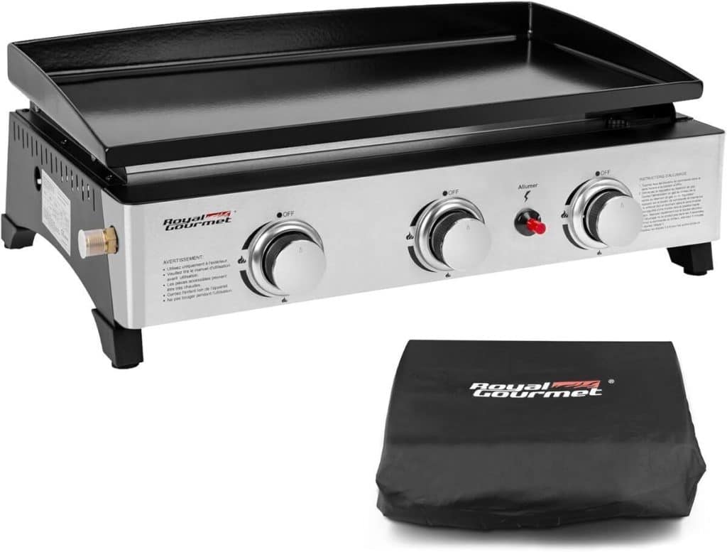 Test : plancha gaz Royal Gourmet 3 brûleurs portable
