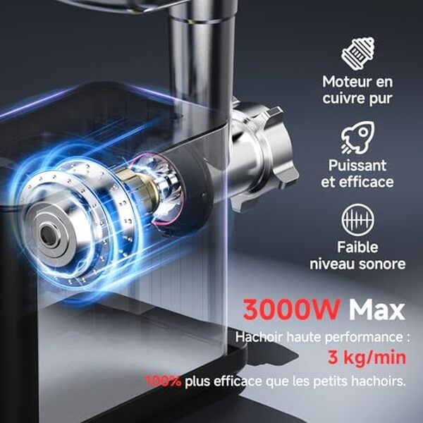 Découvrez notre test détaillé du hachoir à viande AAOBOSI 3000W : puissance, polyvalence et efficacité pour vos préparations culinaires. Avis complet et recommandations. 