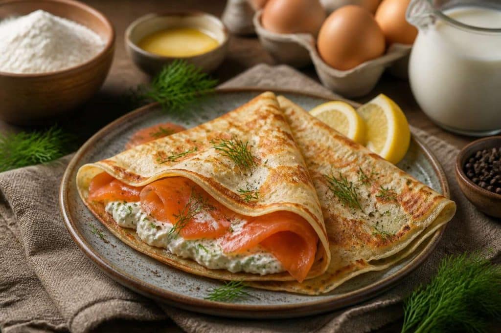 Crêpes au saumon fumé : recette économique et savoureuse